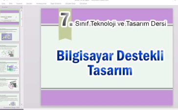 7. sınıf bilgisayar destekli tasarım sunumu