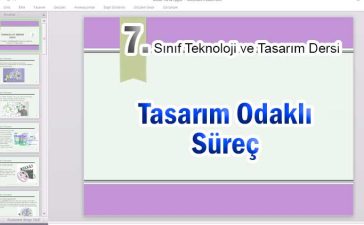 7. sınıf Tasarım Odaklı Süreç Sunumu