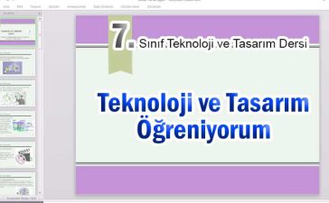 7. sınıf teknoloji ve tasarım öğreniyorum sunumu slayt