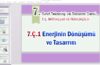 7. sınıf Enerjinin Dönüşümü Sunumu