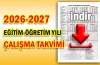 2026-2027 Eğitim Öğretim Yılı Çalışma Takvimi