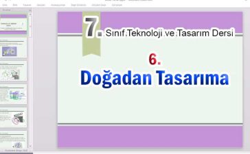 7. Sınıf Doğadan Tasarıma Sunumu
