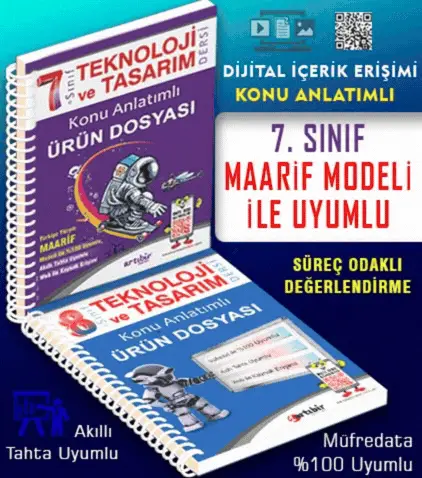 Teknoloji Tasarım Derfteri Ürün Dosyası Kitabı Maarif Uyumlu